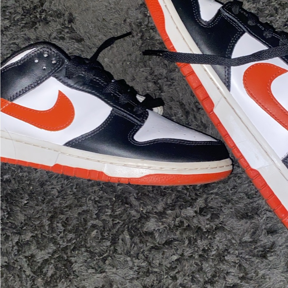 Nike Black and Orange Low-Top Sneakers